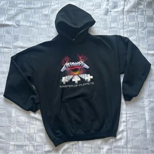 Gildan 1997 Black Graphic Metallica ‘Master of Puppets’ Pull over Hoodie